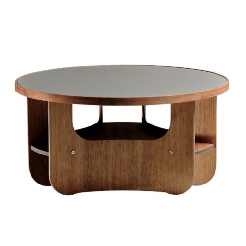 Bent Hansen Vido Sofabord Ø: 81,5 cm - Røget Eg/Grå Laminat