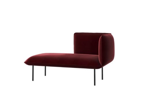 Woud Nakki Lobby Chaise Longue Right Module L: 150 cm - Bordeaux Rød