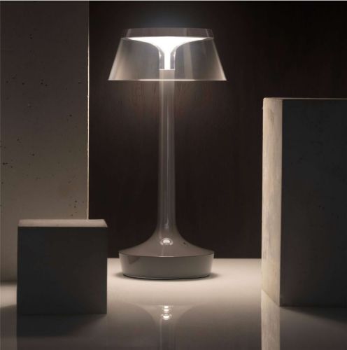 FLOS Bon Jour Unplugged H: 27 cm - Sturmgrau