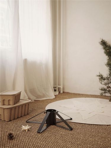 Ferm Living Vela Sternen-Weihnachtsbaumdecke Ø: 120 cm - Baumwolle/Natur