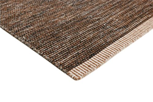 Rezas Atlas Teppich 240x170 cm - Braun Weiß