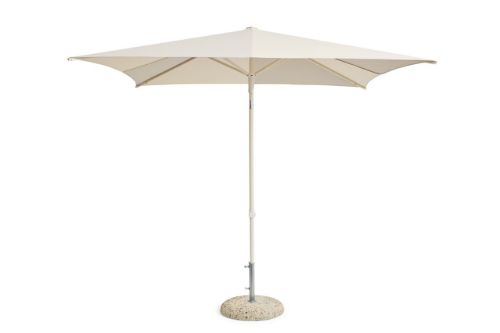 HAY Terrazza Sonnenschirm, quadratisch, 240 x 240 cm – Weiß/Grau
