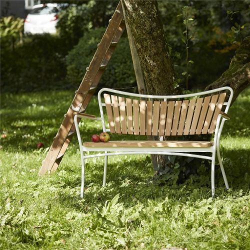 Mandalay Marguerit Gartenbank L: 112 cm - Teak/Weiß