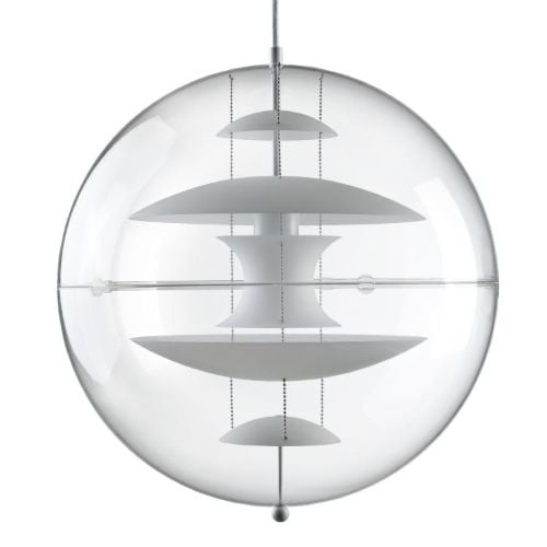 Verpan Verner Panton Globen Ø: 50 cm - Hvid/Glas