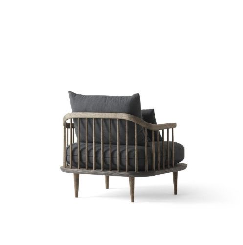 &Tradition Fly SC1 Lounge Chair SH: 40 cm – Geräucherte geölte Eiche/Hot Madison 093