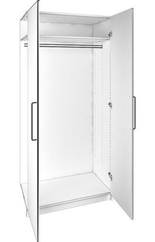 Kaagaard 2100 Tilbygnings Garderobeskab 100x216x62 cm - Hvid