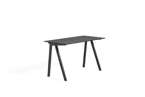 HAY CPH 90 Desk 130x65x74 cm - Black Lacquered Solid Oak/Black Linoleum