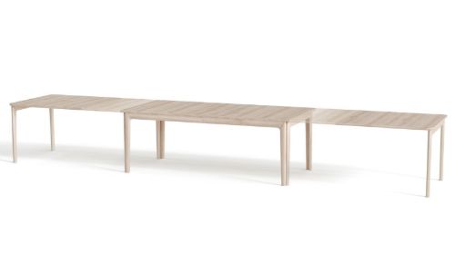 Skovby SM27 Esstisch inkl. 3 Zusatzbretter 101 x 205 cm – Eiche weiß geölt