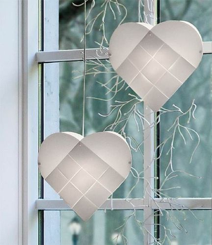 Le Klint Weihnachtsherz mittel H: 48 cm – Weiß
