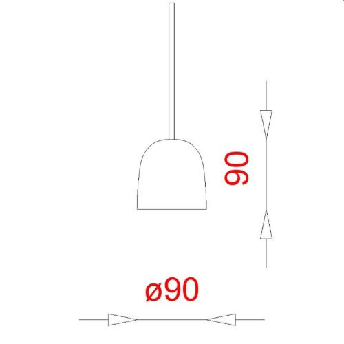 Piet Hein Super 90 Anhänger Ø: 9 cm – Opal/weiße Kordel