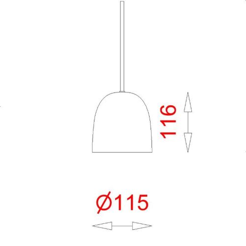 Piet Hein Super 115 Anhänger Ø: 11,5 cm – Opal/Rote Kordel