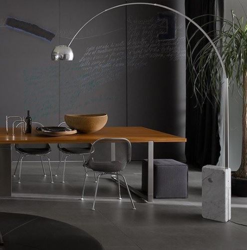 FLOS Arco Stehleuchte H: 240 cm - Weißer Marmor 