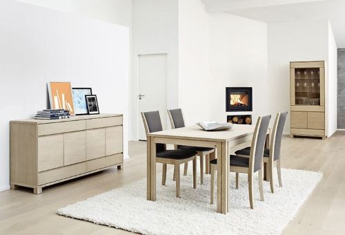 Skovby SM23 Esstisch inkl. 3 Zusatzbretter 90x150 cm – Eiche weiß geölt