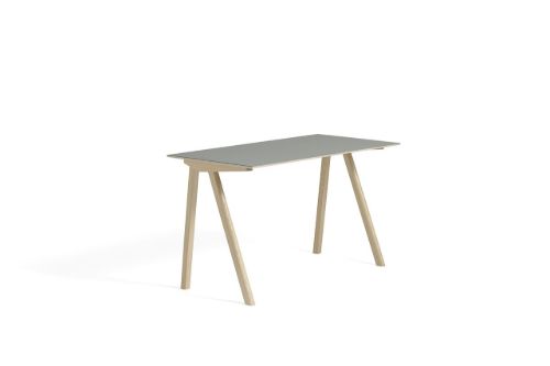 HAY CPH 90 Desk 130x65x74 cm - Lacquered Solid Oak/Grey Linoleum