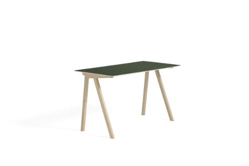 HAY CPH 90 Desk 130x65x74 cm - Lacquered Solid Oak/Green Linoleum