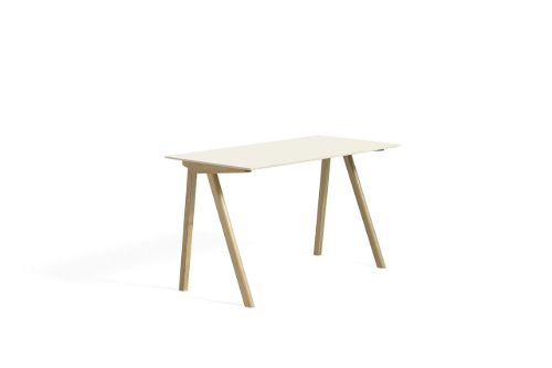 HAY CPH 90 Desk 130x65x74 cm - Lacquered Solid Oak/Off White Linoleum