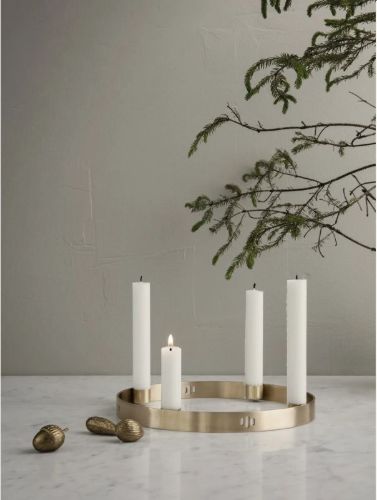 Ferm Living Kerzenhalter Kreis Klein Ø:25 cm - Messing