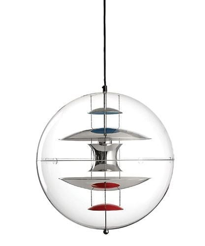Verpan Acrylschirm für Globe Ø:40 Alu – Oberkuppel