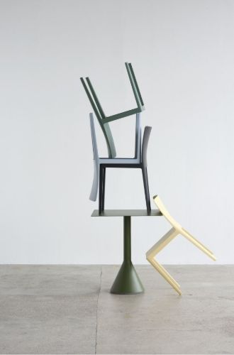 HAY Palissade Cone Tisch 65x65 cm - Oliv