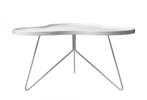 Swedese Flower Mono Sofabord 66x62x45 cm - Hvidlakeret Ask/Hvid Stål