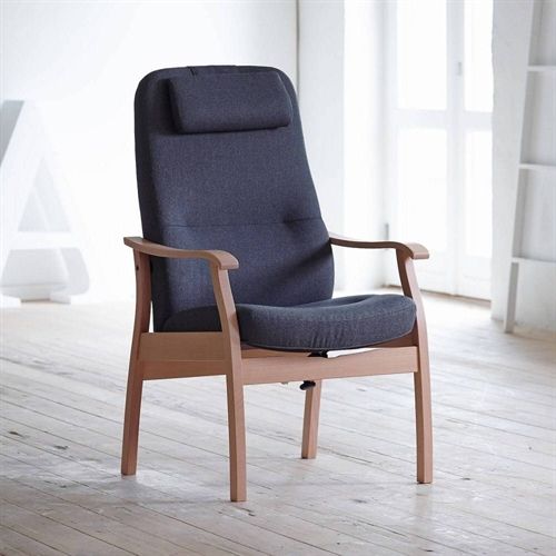 Farstrup 5610 Applaus Sessel mit Hocker – Helle Netzbuche/Medleygrau 60004