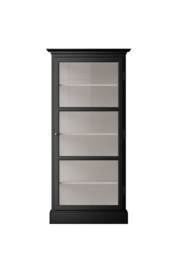 Lindebjerg Design Classic V3 Vitrineskab Højrehængt Dør 80x170 cm - Black