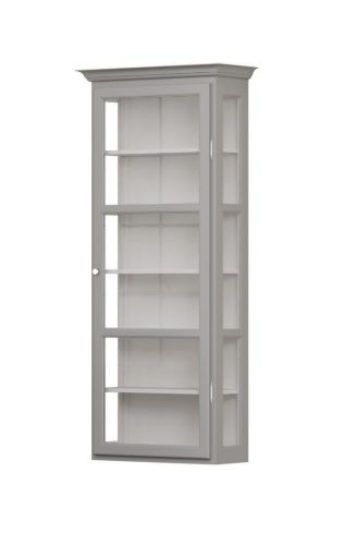 Lindebjerg Design Classic V4 Vitrine mit Rechtsanschlagtür 70 x 170 cm – Grau