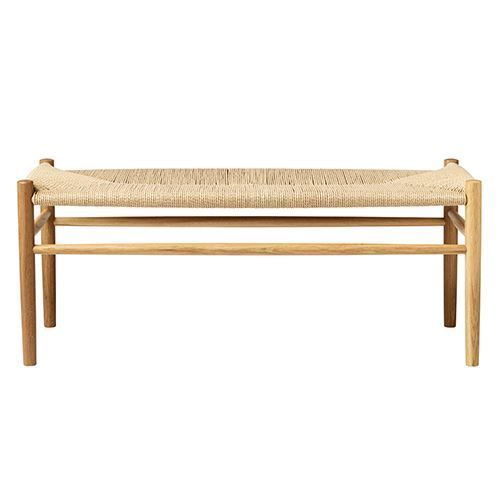 FDB Møbler J83B Bænk Jørgen Bækmark L: 100 cm - Natur Flet/Eg