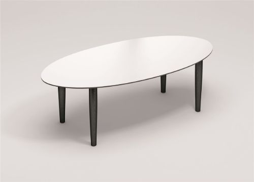 Thomsen Furniture Katrine Sofabord Ellipse 90x128x45 cm - Mørk Grå