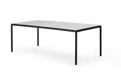 Vipp 971 Spisebord Medium L 200xB 95xH 72,5 cm - Sort Pulverlakeret/Grå Keramik