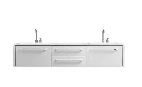 Vipp 983 Badmodul 2 Cutouts Large L: 187 cm - Hvid