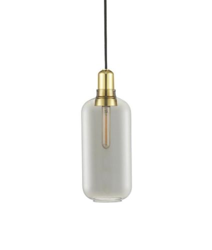 Normann Copenhagen Amp Pendel Large H: 26cm - Smoke/Messing