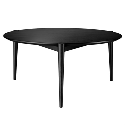 FDB Furniture D102 Søs Couchtisch Ø: 85 cm – Schwarze Eiche