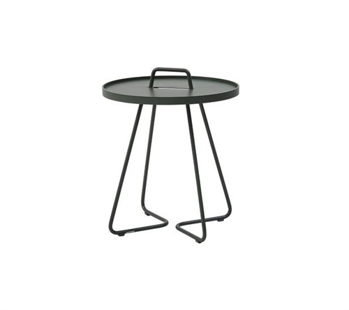 Cane-line Outdoor On-The-Move Beistelltisch Lille Ø: 44 cm - Dunkelgrün