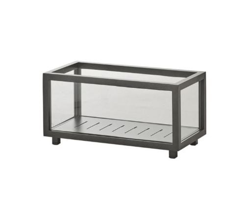 Cane-line Outdoor Lightbox Rechteckig H: 22 cm - Lavagrau