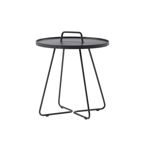 Cane-line Outdoor On-The-Move Sidebord Lille Ø: 44 cm - Black 