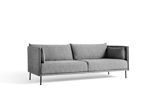 HAY Silhouette 3 Personers Sofa Mono L: 212 cm - Olavi 03 / Black