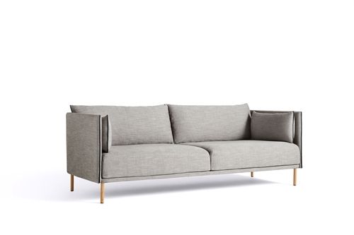 HAY Silhouette 3 Personers Sofa Mono L: 212 cm - Ruskin 33 / Black