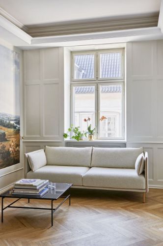 HAY Silhouette 3-Sitzer-Sofa Mono L: 212 cm – Coda 100 / Massive Eiche geölt