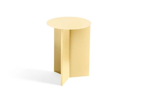 HAY Slit Table High Ø: 35 cm - Light Yellow 