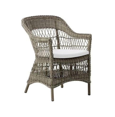 Sika-Design Charlot Exterior Havestol inkl. Hynde  - Antique Grey/CY101 White