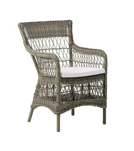 Sika-Design Marie Stuhl mit Armlehnen inkl. Kissen SH: 46 cm - Antik