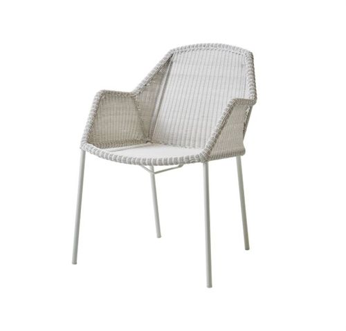 Cane-line Outdoor Breeze Stühl SH: 45 cm - Weiß Grau