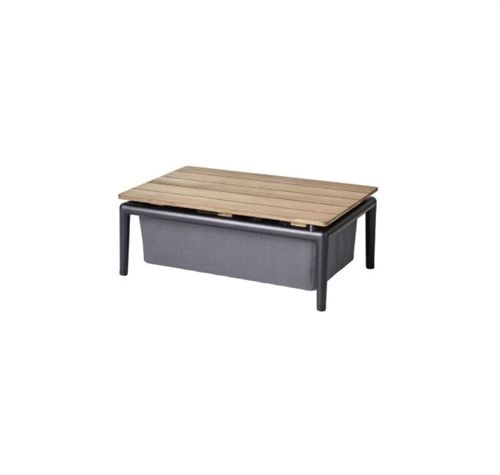 Cane-line Outdoor Conic Box Tisch 74x52 cm - Teak/Grau