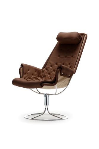 DUX Jetson Classic Lænestol  - Brun Læder/Sølv