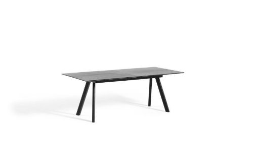 HAY CPH 30 Ausziehbarer Tisch 200/400 x 90 x 74 cm – Schwarz lackierte massive Eiche/Schwarz lackiertes Eichenfurnier