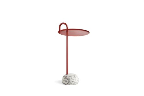 HAY Bowler Beistelltisch Ø:36 x H:70,5 cm – Fliesenrot