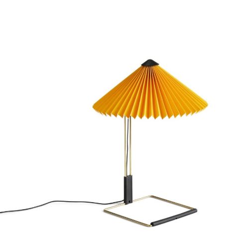 HAY Matin Tischlampe Klein H: 38 cm - Gelb / Messing