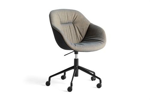 HAY AAC153 Soft Duo About A Chair  - Sortlakeret aluminium/Remix 852 steelcut trio 195