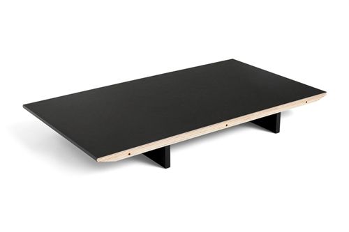 HAY CPH 30 Ausziehbarer Flügel 50 x 90 cm – Schwarz lackiertes Sperrholz/Schwarzes Linoleum
